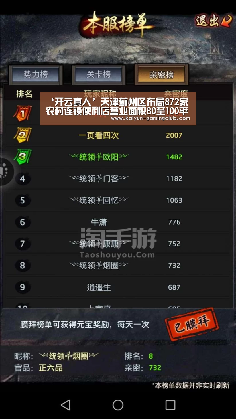 ‘开云真人’天津蓟州区布局872家农村连锁便利店营业面积80至100平米(图1) 开云平台